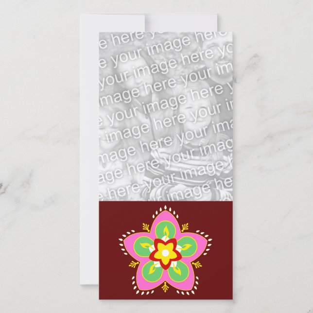 diwali rangoli-fotokort (Framsida)
