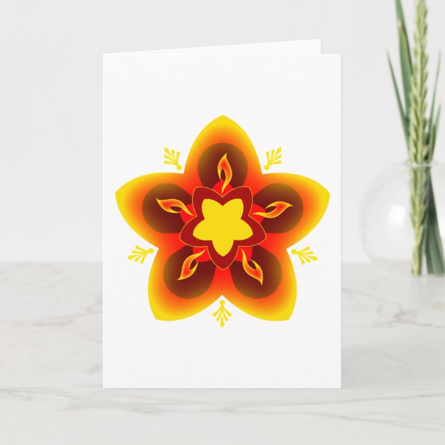 diwali rangoli kort (Framsida)