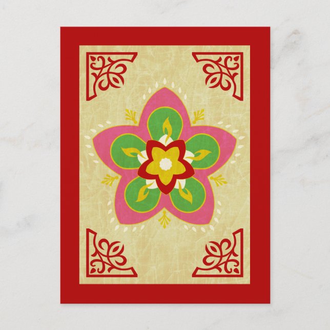 diwali rangoli vykort (Framsida)