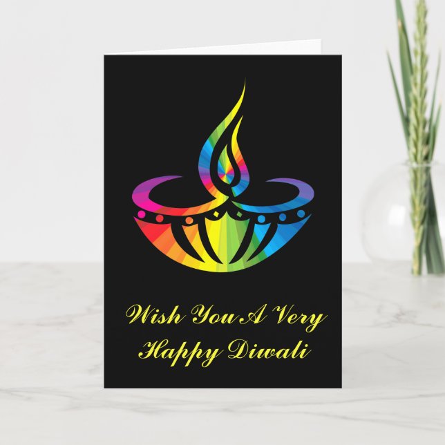 Diwali - Regnbågslampan Kort (Framsida)