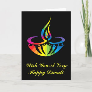Diwali - Regnbågslampan Kort