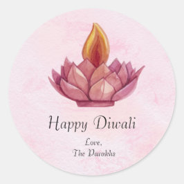 Diwali Stickers Runt Klistermärke