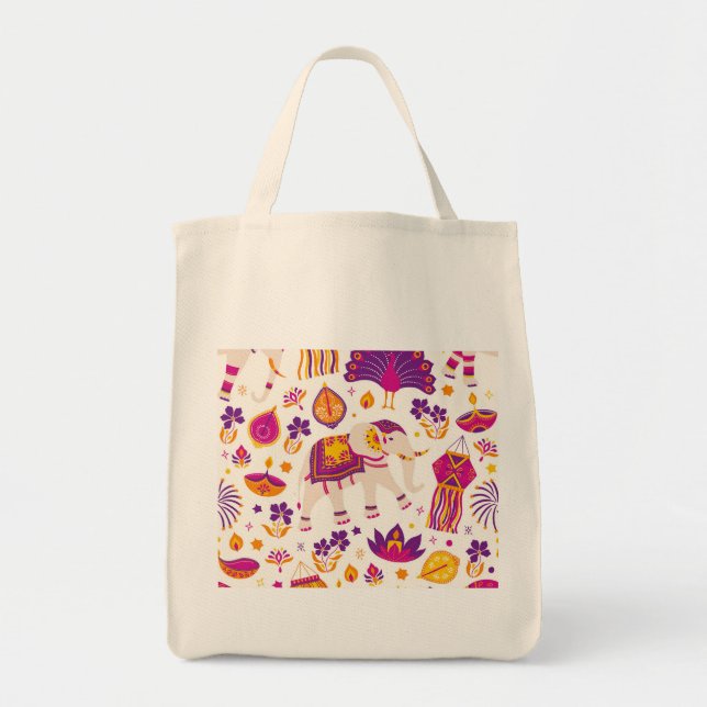 Diwali Tote Bag Tygkasse (Framsidan)