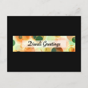 diwalihälsningar (mörk bokeh) vykort
