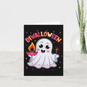 Diwalloween Diwali Halloween Roligt Boo Ghost Lant Kort