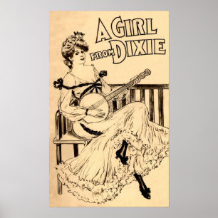 Dixe flickaaffisch poster