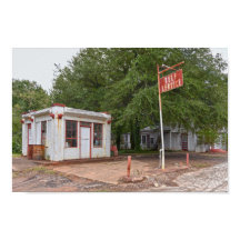 Dixie bensinstation på Texas Museum