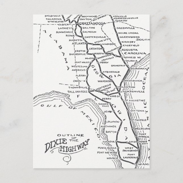 Dixie Highway D1 Vykort (Framsida)
