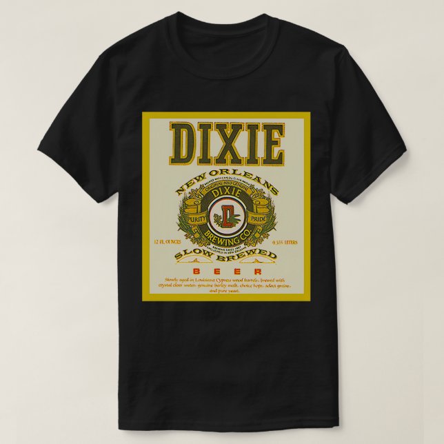 Dixie Långsam Brev Dixie Beer T Shirt (Design framsida)