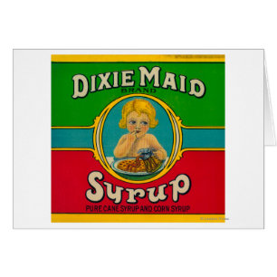 Dixie Maidsirap LabelCairo, GA Hälsningskort