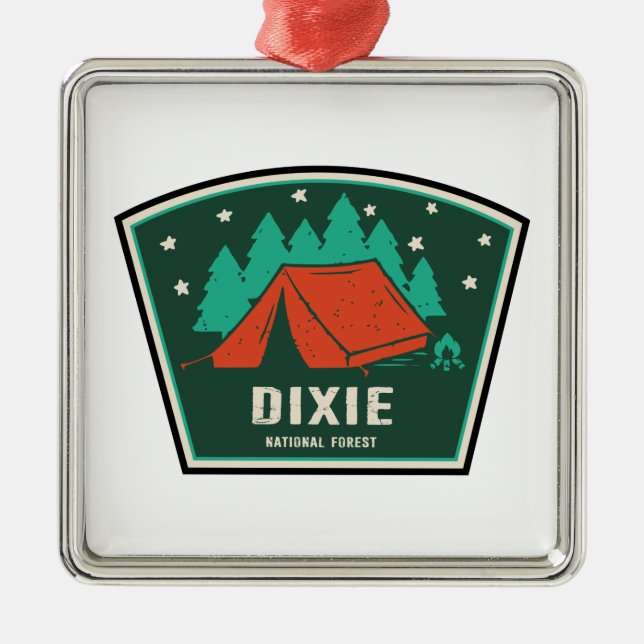 Dixie National Forest Camping Julgransprydnad Metall (Framsidan)