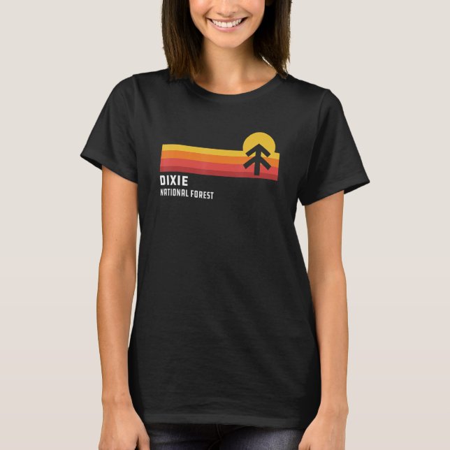 Dixie National Forest Utah Coola Retro Stil Rand T Shirt (Framsida)