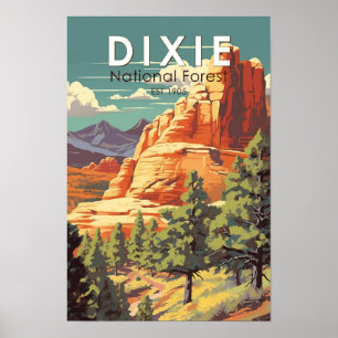 Dixie National Forest Utah Resa Konst Vintage Poster