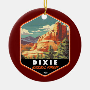 Dixie National Forest Utah Travel Art Vintage Julgransprydnad Keramik