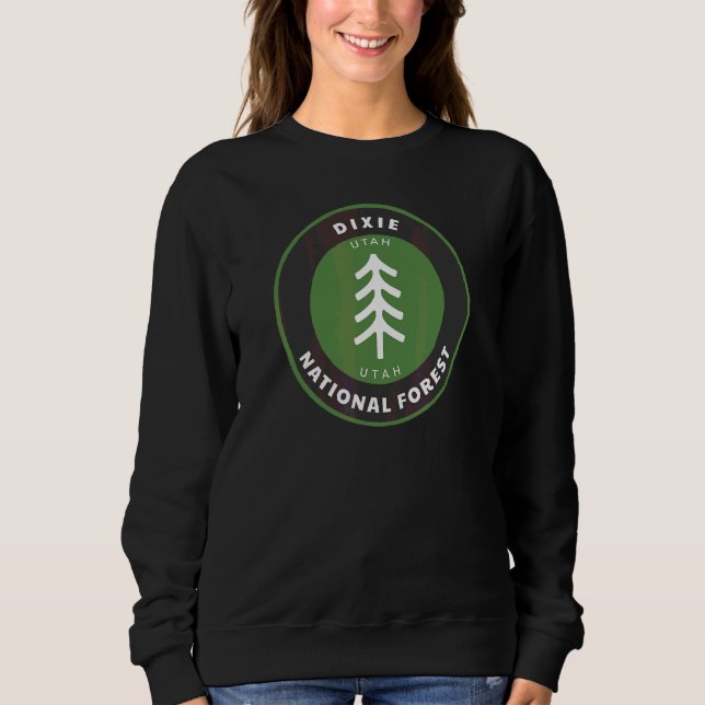 Dixie National Forest Utah ut Träd Badge T Shirt (Framsida)