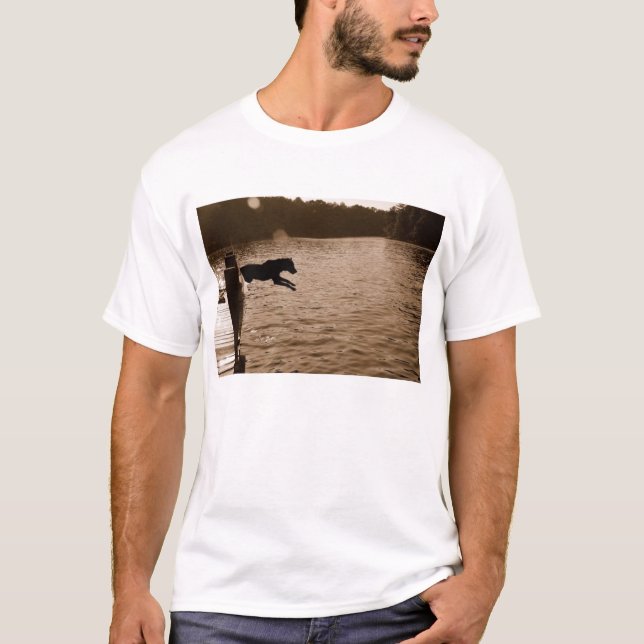 Dixie som hoppar av skeppsdockan tee shirt (Framsida)