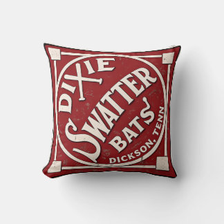 Dixie Swatter Bats Vintage Logo Dickson Tennessee Kudde
