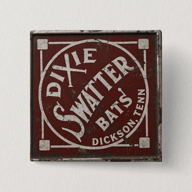Dixie Swatters Dickson TN AH Leathers Fladdermöss Knapp (Framsida)