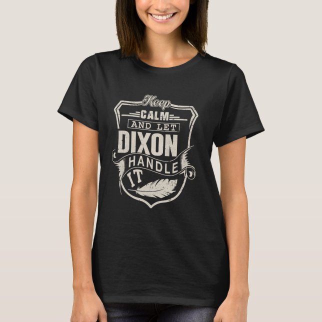 Dixon Efternamn Shirt Dixon Namn Birthday T Shirt (Framsida)
