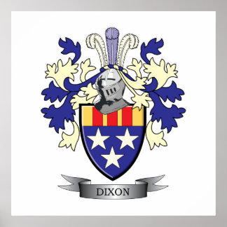 Dixon Family Crest Jackar av Arm Poster