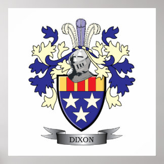 Dixon Family Crest Jackar av Arm Poster