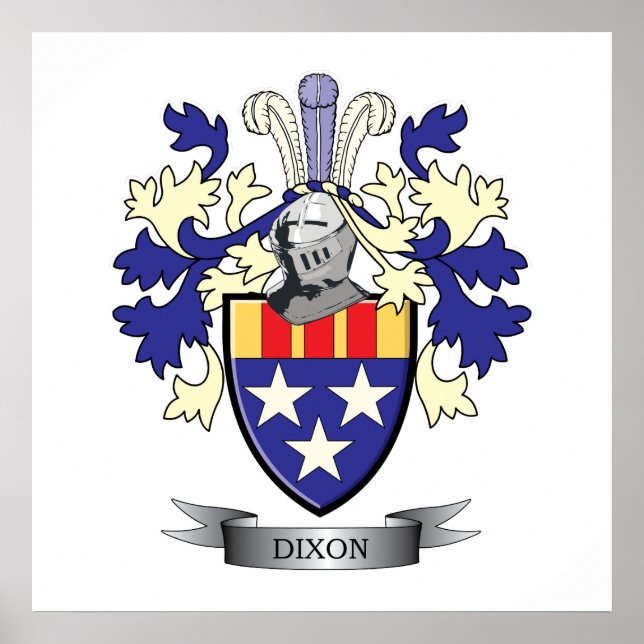 Dixon Family Crest Jackar av Arm Poster (Framsidan)