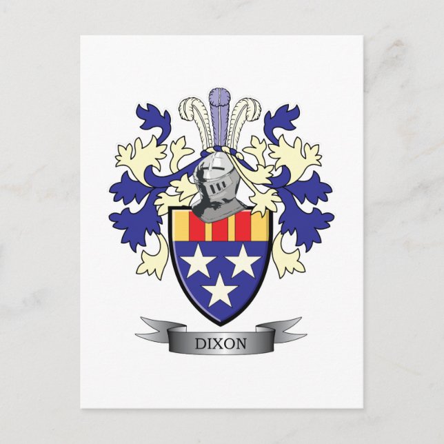Dixon Family Crest Jackar av Arm Vykort (Framsida)