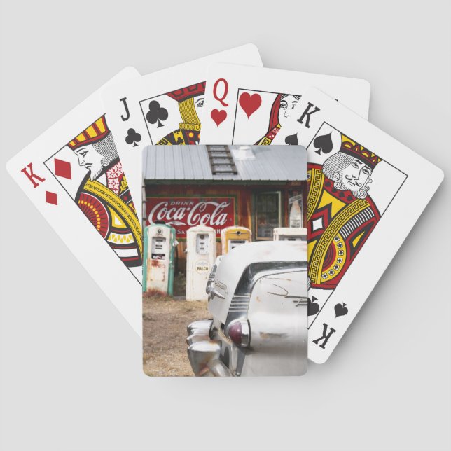 Dixon, New Mexico, USA. Veteranbil Casinokort (Baksidan)
