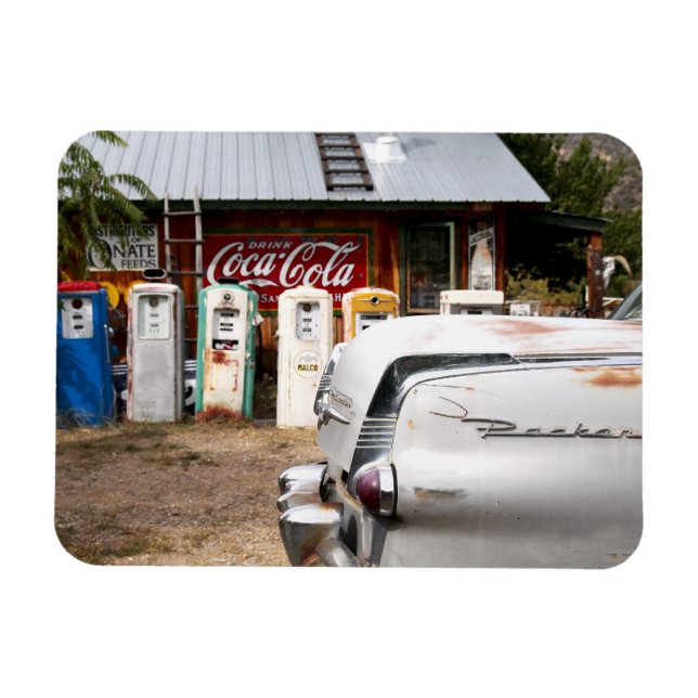 Dixon, New Mexico, USA. Veteranbil Magnet (Horisontell)
