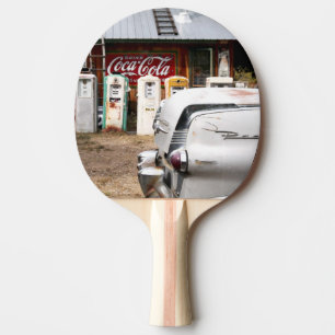 Dixon, New Mexico, USA. Veteranbil Pingisracket