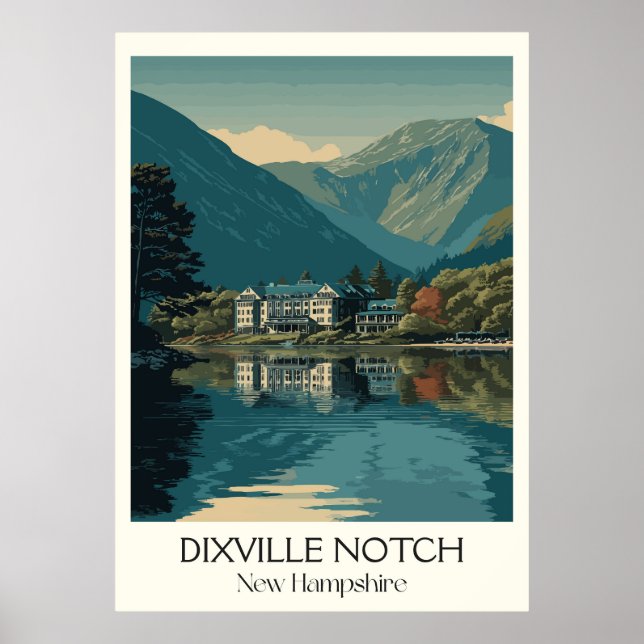 Dixville Notch New Hampshire sjö Poster (Framsidan)