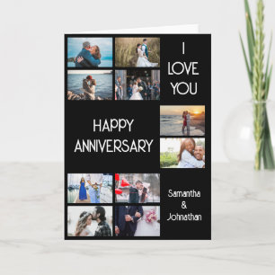 DIY 10 fotoårsdag enkelt bröllop Kort