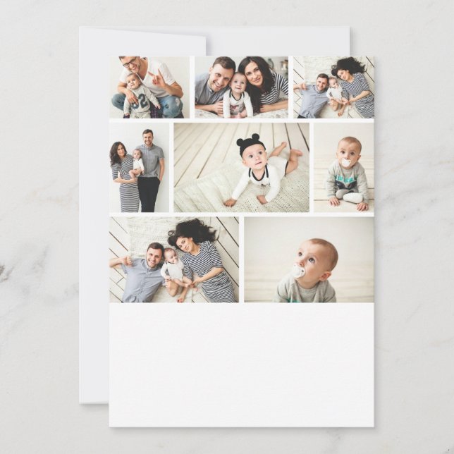 DIY 5x7 8 Fotokollationsmall Julkort (Framsida)