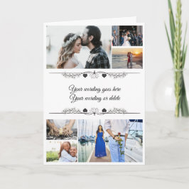 DIY 6-foto| par romantiska minimalistiska budskap Kort