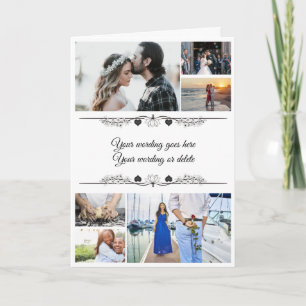 DIY 6-foto par romantiska minimalistiska budskap Kort