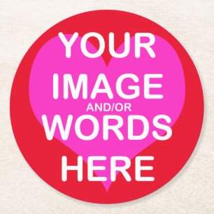 DIY (6/Set) FORM & FÄRG ALTERNATIV - - Underlägg Papper Rund