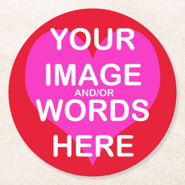 DIY (6/Set) FORM & FÄRG ALTERNATIV - - Underlägg Papper Rund (Framsidan)