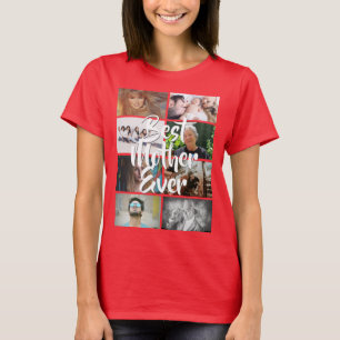 DIY 8 fotokollage, bästa mor någonsin DIY T Shirt