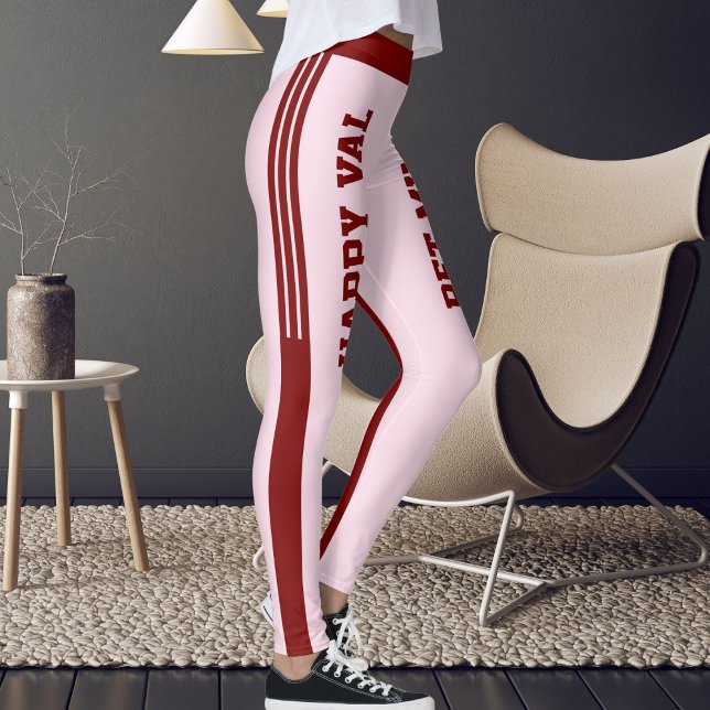 DIY Animal Pet Friends Happy Valentine's Day Pink Leggings (Skapare uppladdad)