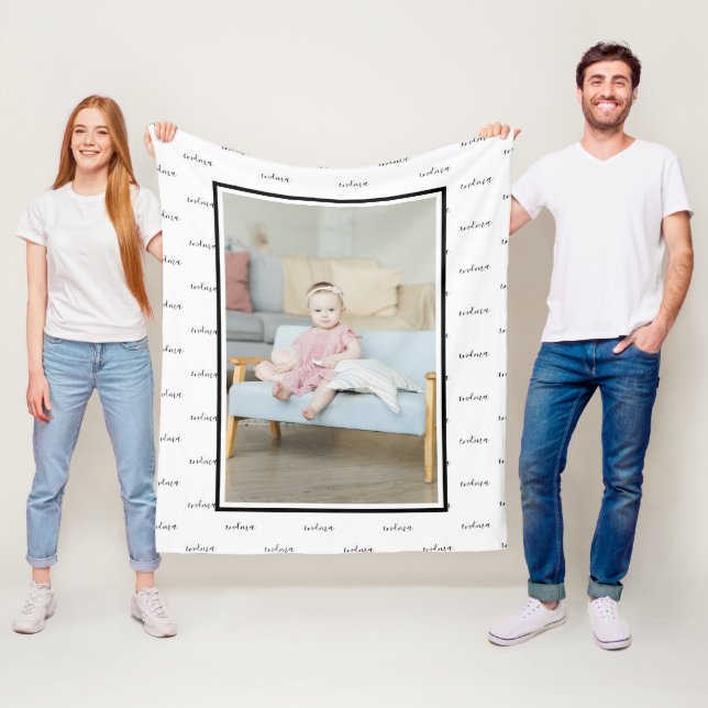 DIY-Anpassningsbar för unik Personlig för foto och Fleecefilt (På plats)