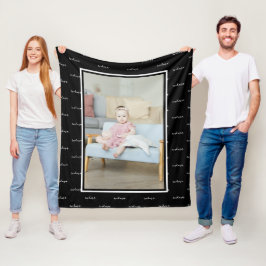 DIY-Anpassningsbar för unik Personlig för foto och Fleecefilt
