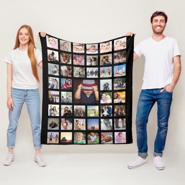 DIY-Anpassningsbar för unik Personlig för fotokoll Fleecefilt (På plats)