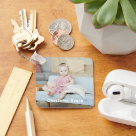 DIY Anpassningsbar Personlig Photo och Namn Nyckelring