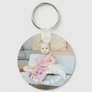 DIY Anpassningsbar Personlig Photo och Namn Nyckelring