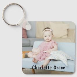 DIY Anpassningsbar Personlig Photo och Namn Nyckelring