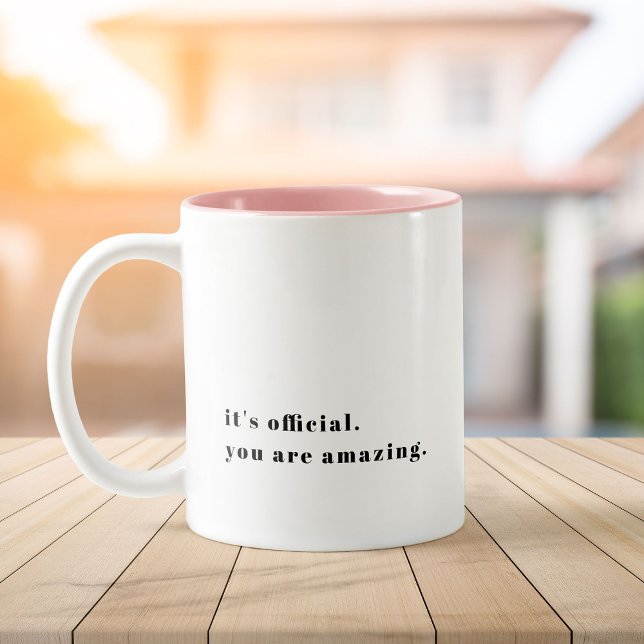 DIY Anpassningsbar Text Du är Fantastisk Valentine Två-Tonad Mugg (Skapare uppladdad)