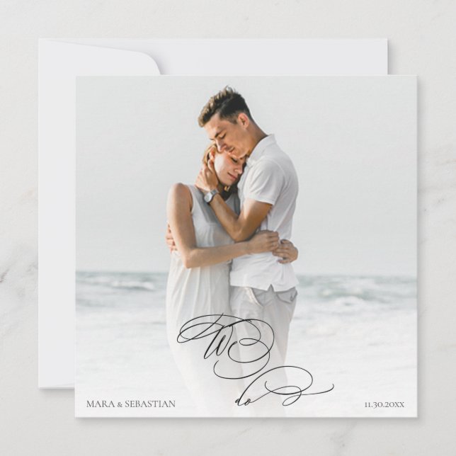 *~* DIY AR6 Ett par FOTO OSA QR Bröllop Inbjudningar (Framsida)