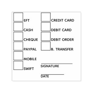 DIY Banking Payment methods Business office admin Självfärgande Stämpel