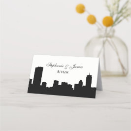 DIY BG Boston Skyline Silhouette Escort Cards Placeringskort
