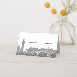 DIY BG London Skyline Escort-kort Placeringskort